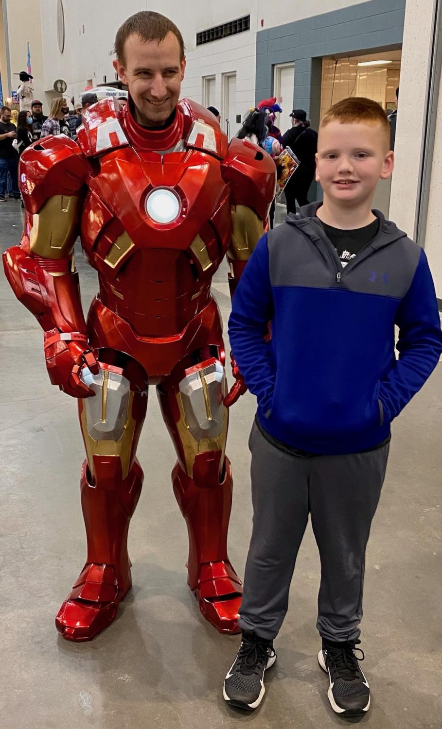 MCC student Adam Ferrier partnered with the Fab Lab to create his own Ironman suit! Pictured is Ferrier at Grand Rapids 2021 Comic-Con (contributed photo).
